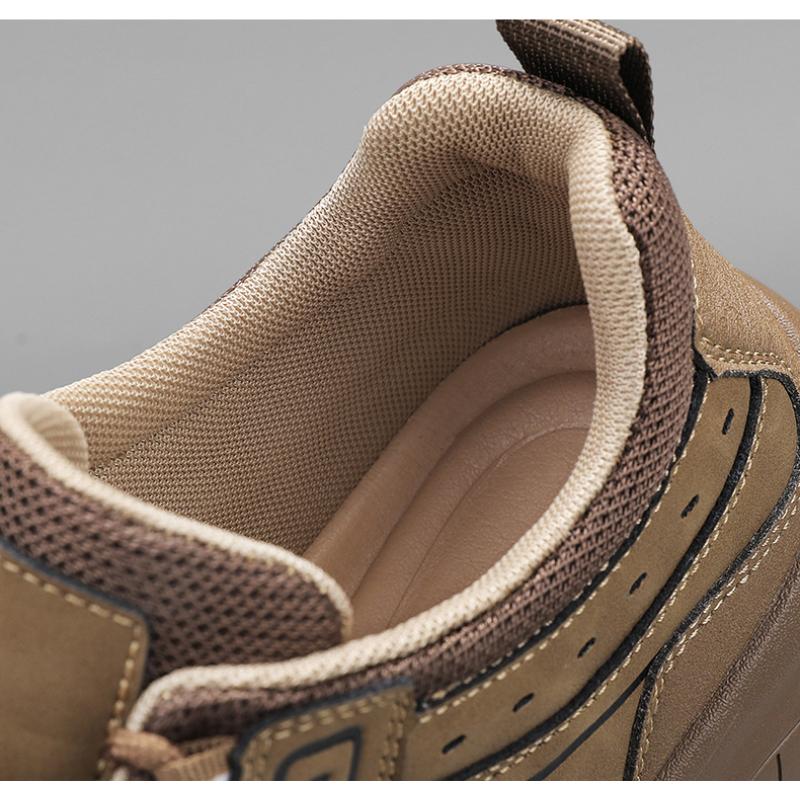 Male Non-Slip Outdoor Sneakers New Leather Treking Footwear for Men Casual Hiking Shoes Travel Climbing Camping Trainers