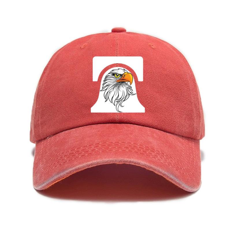 Eagle Print Washed Distressed Soft Top Retro Sun Visor Baseball Cap Unisex Cap