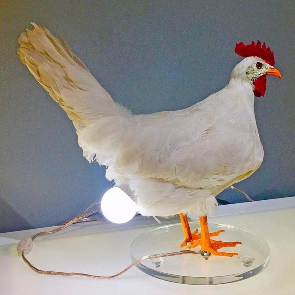 LED Hens Lay Eggs Lamps Statue Night Lights Easter Egg Desktop Decorative Lamp  Home Decor