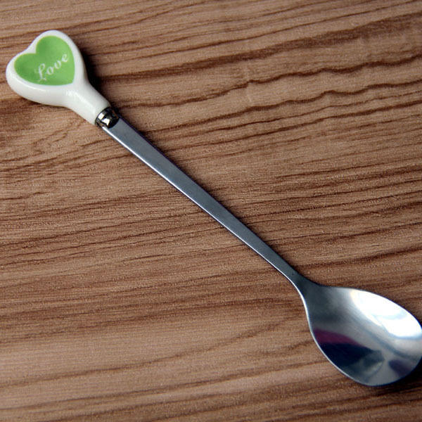 Ahoj kreativní lžíce na nádobí z nerezové oceli ve tvaru srdce