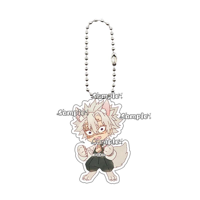 Cartoon Acrylic Nezuko Agatsuma Zenitsu Tomioka Giyuu Peripheral Keychain Pendant Decoration Fans Cute Accessory Ornaments Gifts