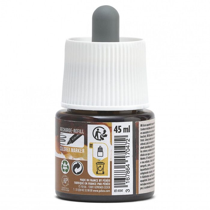 Watercolor Ink - PEBEO - Colorex - 45 Ml - Tobacco Color - Mixed