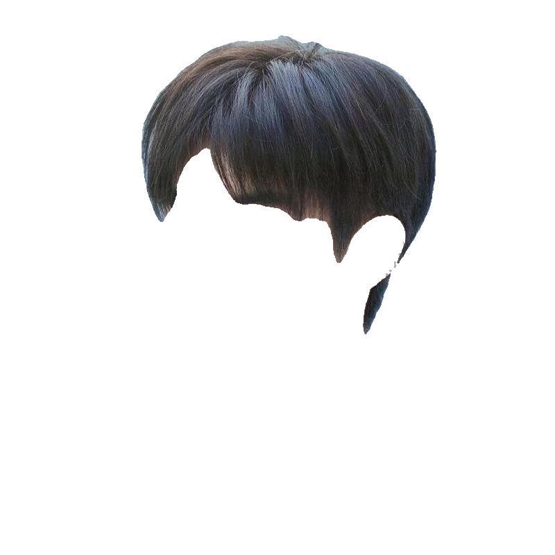 Korea Style Hair Extensions Synthetic Daily Use Handsome Young Male Wigs Breathable Head Cover Straight Wig Hat for Men
