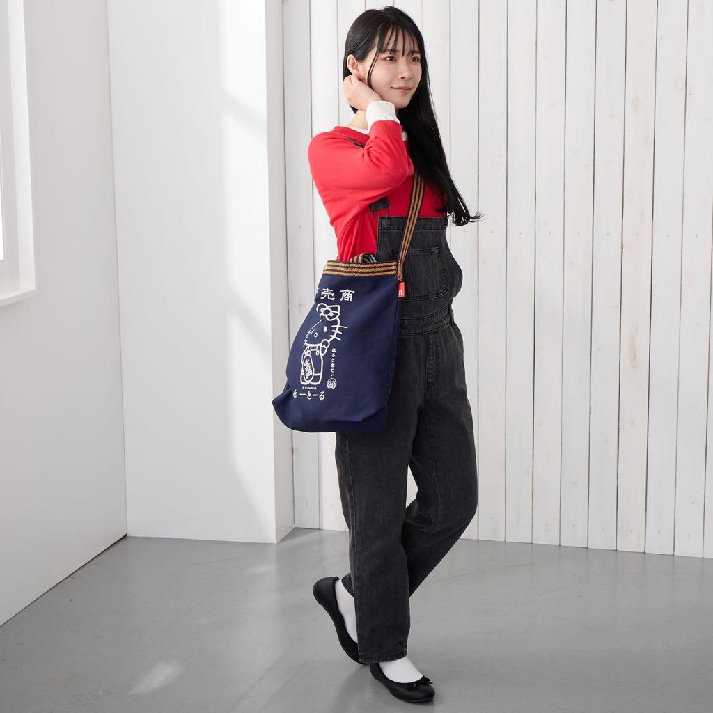 Tote bag for Sanrio A4 8495 Business [ROOTOTE] [Rootote] women, characters, vertical, size, IP.Tall.Apron.Hello Kitty-A (01 Prosperity)