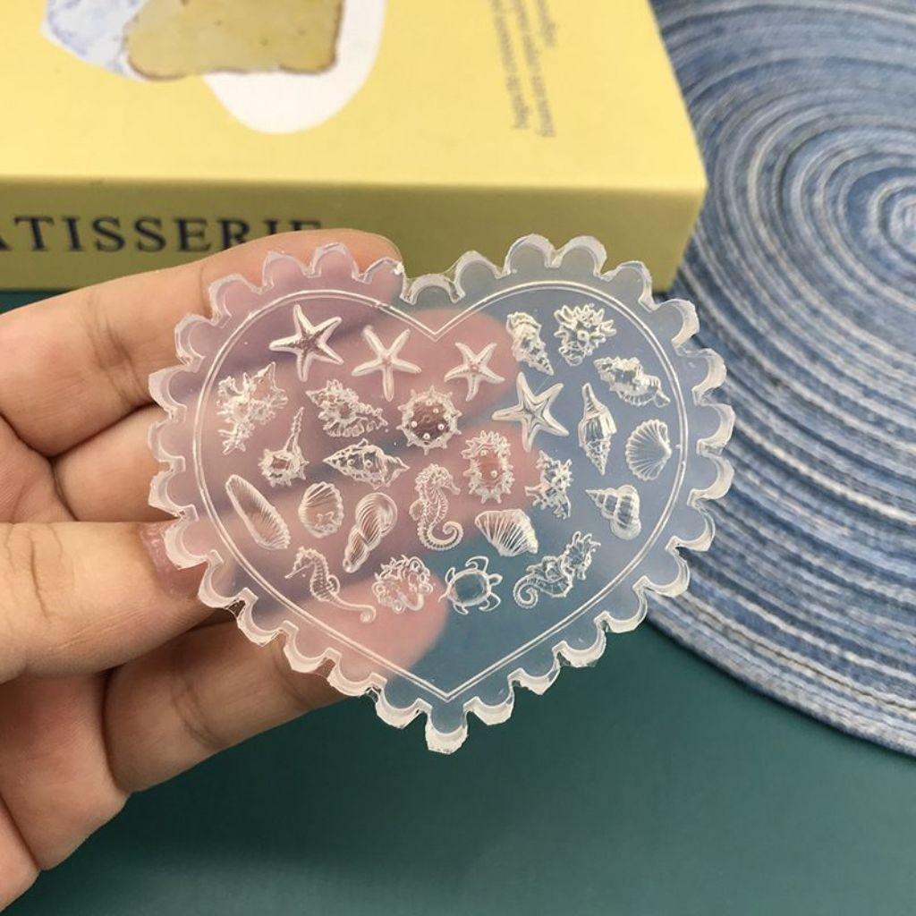 Silicone Starfish & Bow Mold for 3D Shell Nail Art Decorations