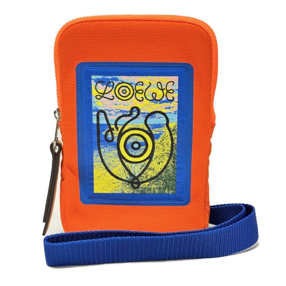 Used Eye Nature Phone Holder 12695 101.50.V41 7921 Cotton Neck Strap Pouch, Unused Logo, Orange, Men's from Japan