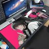 Qiuyuan Anime W-wuthering Waves Tappetino per Mouse Antiscivolo Adatto per Computer da Ufficio Laptop Tappetini da Scrivania per E-sport Tastiera XXL