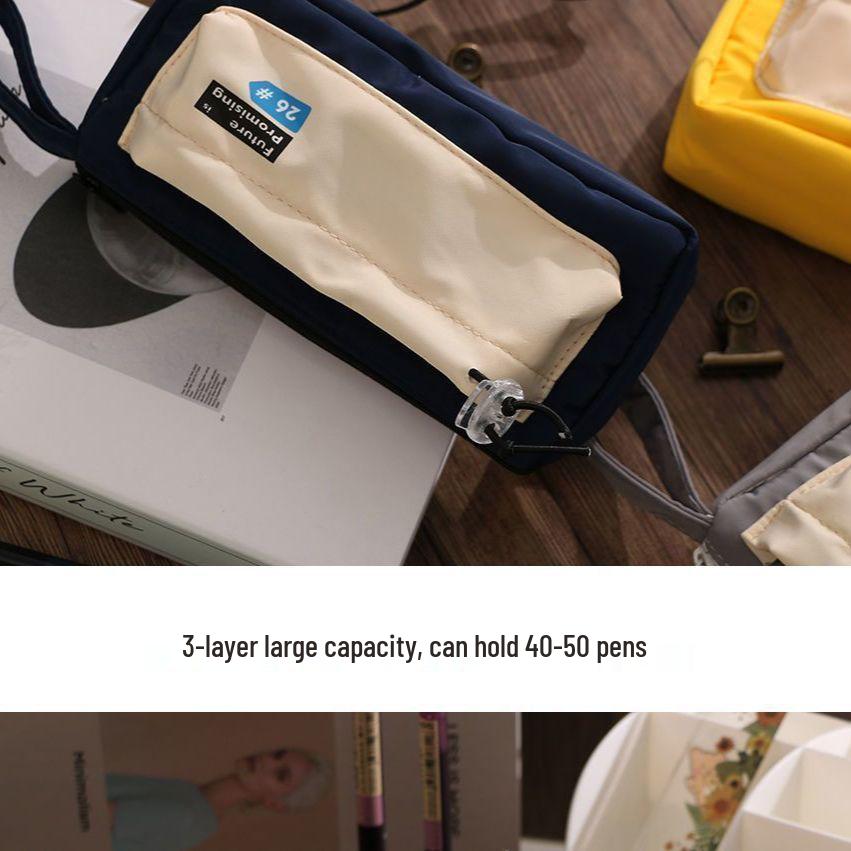 Retro Pencil Case: Stylish Stationery Bag for Girls - Suitable for Elementary To College Students