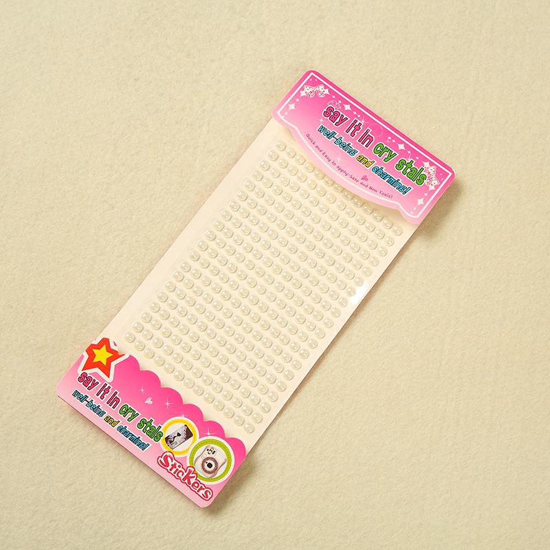 260pcs Acrylic Pearl & Rhinestone Stickers for DIY Decoration – Multi-Specification Customization
