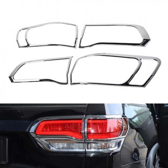 For 2014-2020 Jeep Grand Cherokee Gloss Black Tail Light Lamp Cover Trim Bezel