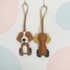 Cute Bichon Frise Labrador Retriever Dog Charms Cute Diy Lanyard Leather Dog Bag Charms