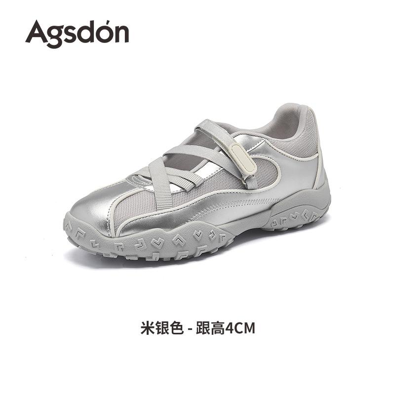 Augustine Mary Jane Sports Shoes Women's 2025 New Summer Ballet Training Shoes Velcro Casual Shoes