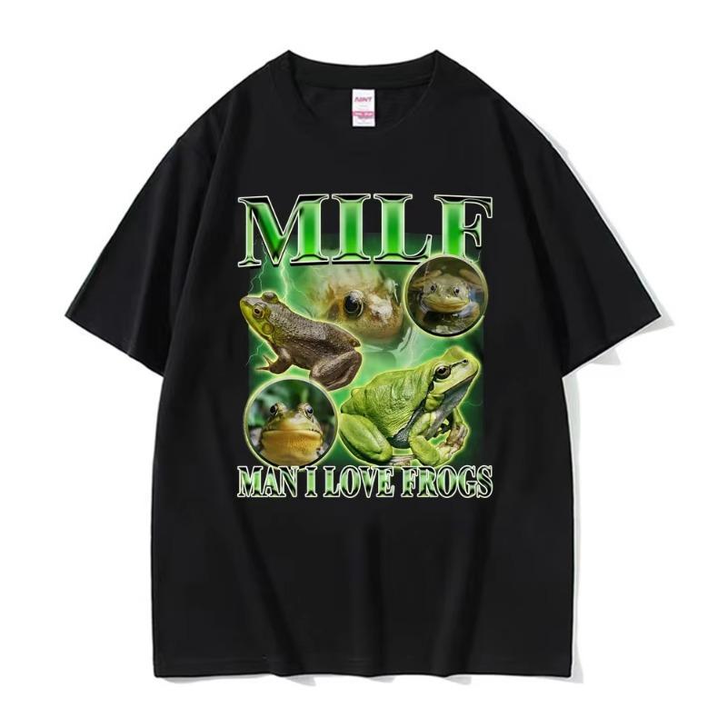 

Funny Milf Man I Love Frogs Vintage Graphic T Shirt Rap Meme Cozy T-shirts Men Women Casual Gothic Fashion Humor Cartoon T-shirt 5XL різнокольоровий