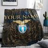 Custom Name,SS Lazio Printed Flannel Blanket, Soft Throw for Bedroom Sofa, Washable, Christmas Present, Great Gift.