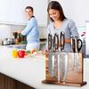 Wooden Magnetic Knife Holder Double-Sided Knife Display Rack Home Knives Utensils for Kitchen Counter Multifunctional Storage