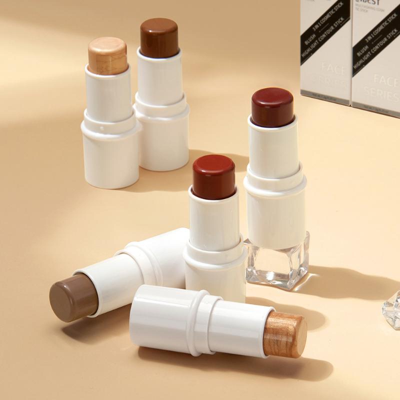 QIBEST Multifunctional Makeup Stick Highlighter Blush Stick Lipstick Highlighter Trimmer Stick