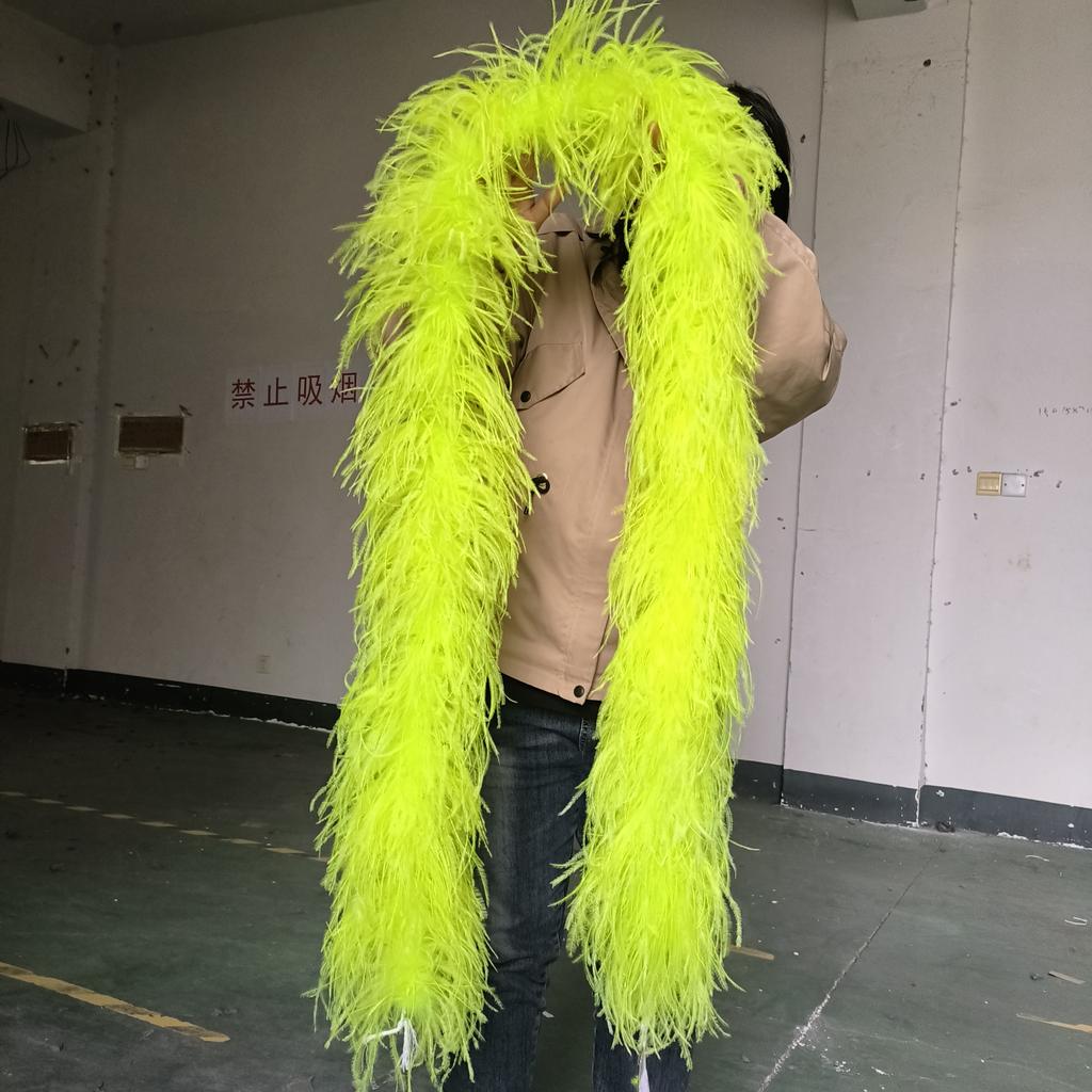 DIY 8 Ply Ostrich Feather Boas 4M for Craft Party Shawl Wedding Drees Clothes Carnival Stage Decor Fluffy Ostrich Plumes Scarf Trim