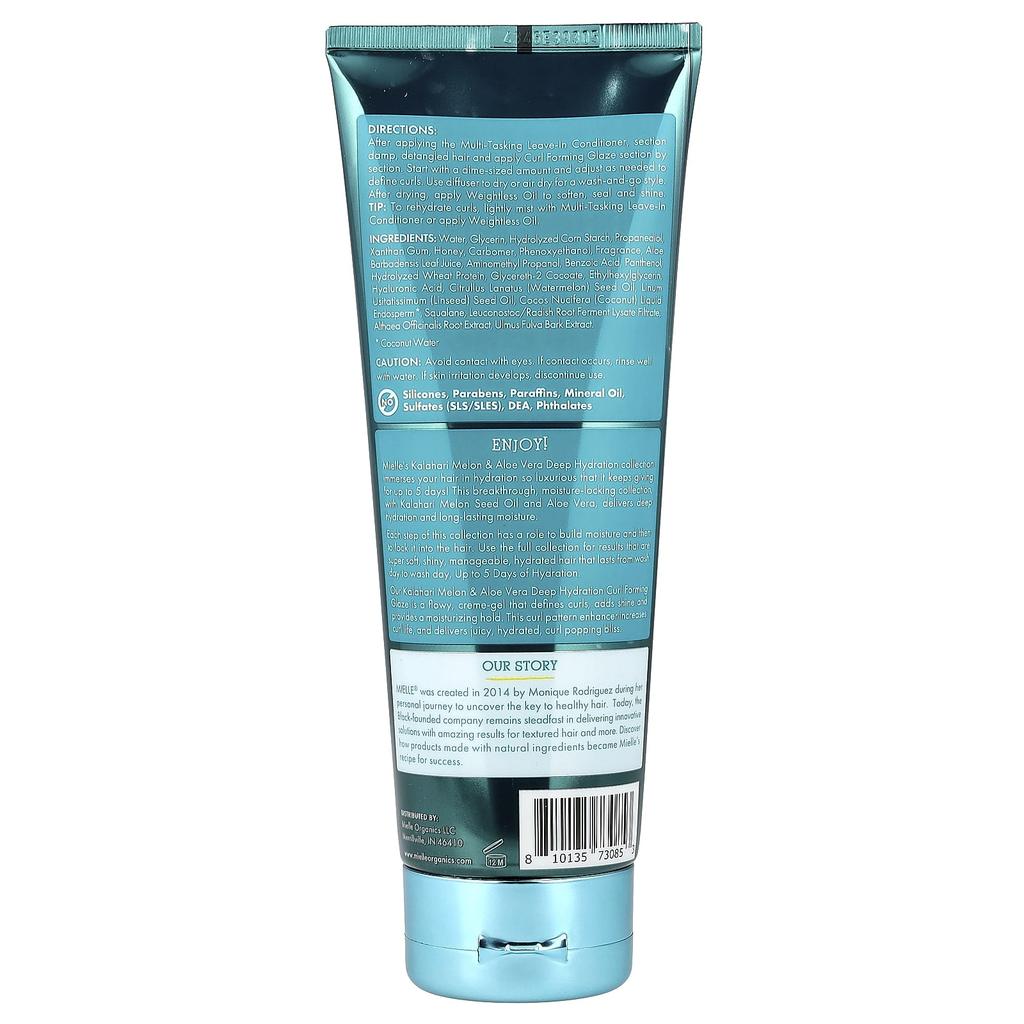 Deep Hydration Curl Forming Glaze, For Dry, Dry Hair, Kalahari Melon & Aloe Vera, 221G(7.5Oz)