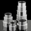 Stainless Steel Exhaust Pipe Reducer Adapter Silver Multiple Sizes Ventilation Pipe Fittings Portable Ventilating Pipe Connector