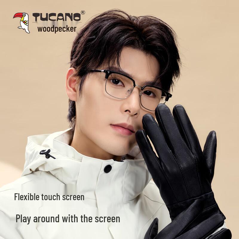 TUCANO Men's Winter Sheepskin Touchscreen Gloves
