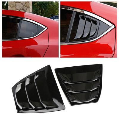 For Mazda 3 Axela 2014 2015 2016-2018 ABS Plastic Rear Window Quarter Louver Scoop Cover Side Vent Trim Car Adhesive Accessories
