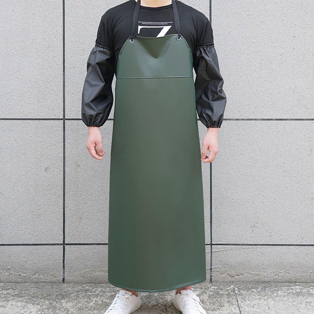 Waterproof Kitchen Apron PU Leather Work Apron Durable Cooking Chef Apron  Home