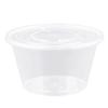 Disposable Round Plastic Takeout Containers with Lids, 480ml