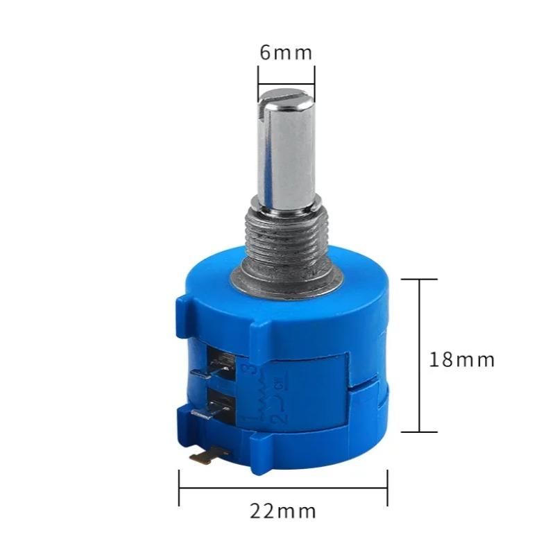 1Set 3590S Potentiometer Kit 100R 200R 500R 1K 2K 5K 10K 20K 50K 100K 3590 Wirewound Potentiometer with Knob