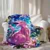 Kawaii E-Eevees Sofas Blankets and Bedspreads Anime Blanket for Bed Camping New Year Furry Bedspread the Home Decoration Sofa