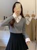 Women's Knitted Sweater Autumn Winter Shirt Collar Sweater Long Sleeved Top Fashion Clothing
