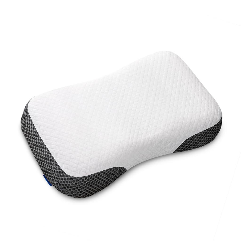 Memory Foam Pillow for Relieving Shoulder and Neck Pain, Perfect for Side and Back Sleepers, with a Center Hole and 3 Height Adjustments, Comfortable