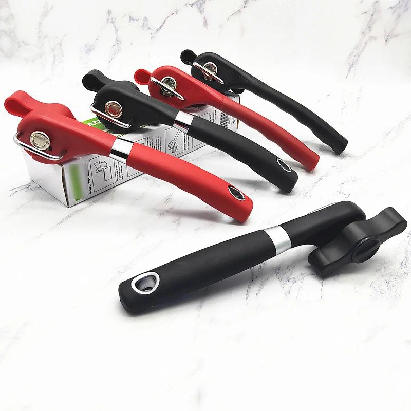 Plastic Manual Can Opener Kitchen Tool Side Cut Jar Opener Professional Effortless Openers with Turn Knob