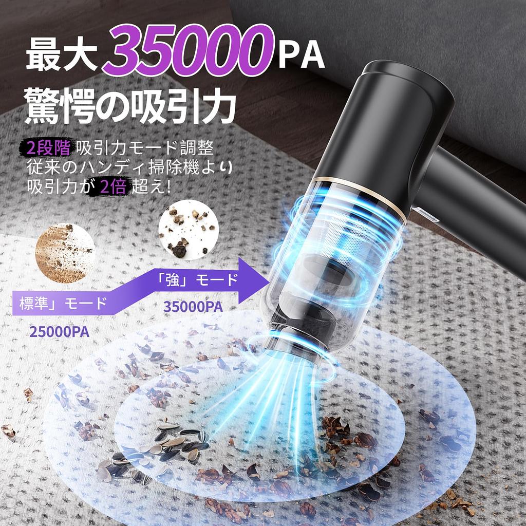 Dantee Multifunctional Handheld Vacuum Cleaner with Pa Powerful Two Suction Modes Dust Sensor Cordless Car Vacuum Cleaner with Air and Deflation Low