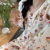 Summer Lace Kitten Girl Pajamas Spring and Autumn Round Neck Double Long Suit Student Dormitory Loungewear