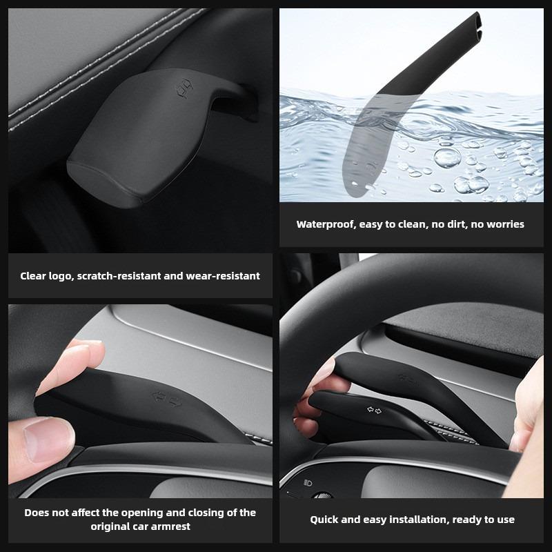 For Tesla Model Y L Juniper 2025 Gear Shift Cover Steering Lever Handle Protector Shifter Shell Knob Cover Launch YL Accessories