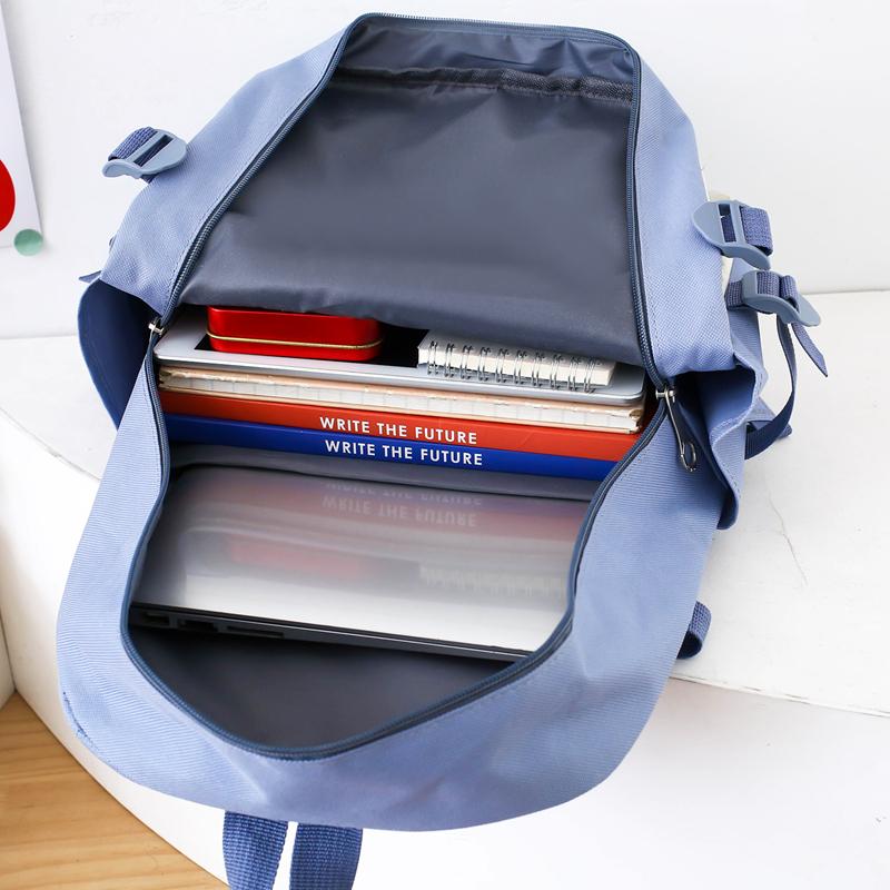 Pięcioczęściowy Zestaw Plecaków Dziewczęcy Plecak Płócienny z Kreskówką Chilren Plecak Szkolny o Dużej Pojemności dla Uczniów Szkoły Podstawowej