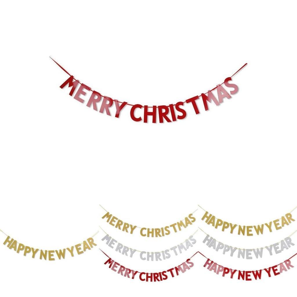 Helles und farbenfrohes Frohe Weihnachten Happy New Year Banner Hängedekor