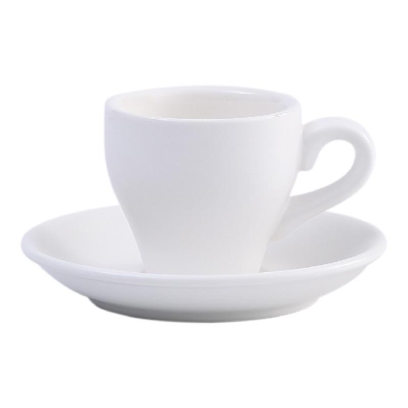 

80 мл конфетная серия, набор кофейных чашек и блюдца из костяного фарфора, кружка для дегустации эспрессо, капучино, американо, милая чашка для послеобеденного чая для девочек White Cup Set