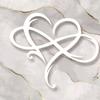 25x20cm Infinity Heart Shaped Iron Wall Art Decor Infinite Love Symbol Home Ornament