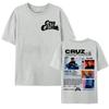 25 Summer Women T-shirt Hip Hop Street Cruzzi Print Top Oversized Y2k Short Sleeve Cruz Cafuné World Tour Streetwear Clothes Top