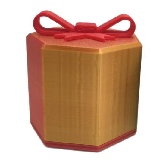 Desktop Decoration Case 3D Printed Maze Puzzle Box, Interactive Christmas Theme Storage Fun Logic Game Novelty Hexagonal Ornament for Holding Jewelry