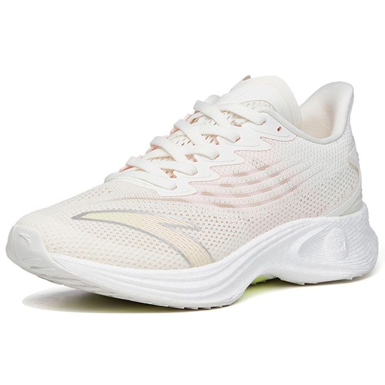 Anta Mach 2.0 Durable Breathable Low-Top Running Shoes Women Sneaker Ivory 122225583-5