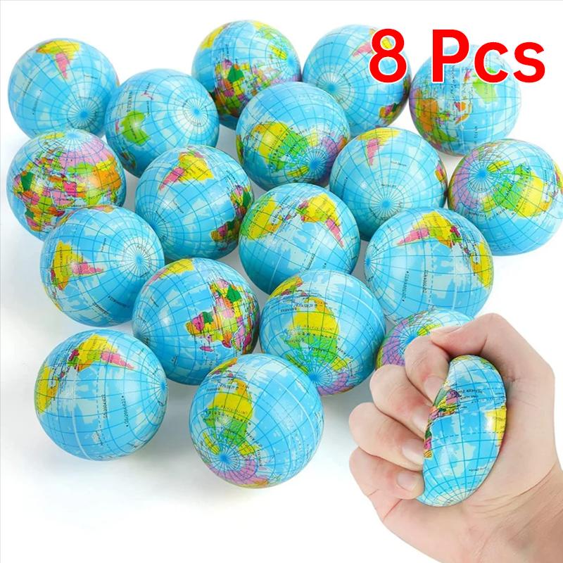 Color Printed Earth Simulation Slow Bouncing Ball Decompression Slow Rebound Kneading Toy Super Soft Creativity