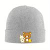 Rilakkuma Bears Knit Hat Beanie Autumn Winter Hat Warm Casual Kawaii Bears Cute Animals Cap for Unisex Women