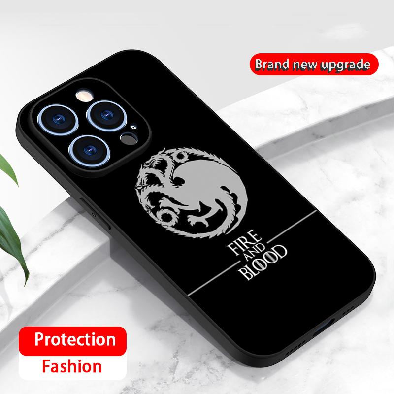 

Game thron-es cool logo pattern Phone Case For iPhone 17 16 16e 15 14 13 12 Plus Mini Pro Max Soft black Shockproof Cover iPhone 16e