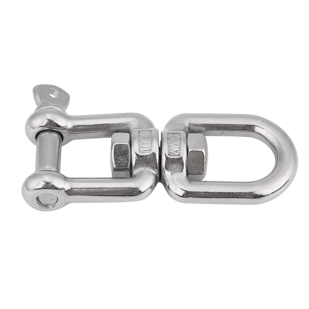Heavy Duty 304 Stainless Steel Swivel Ring Snap Rolling Shackle Device