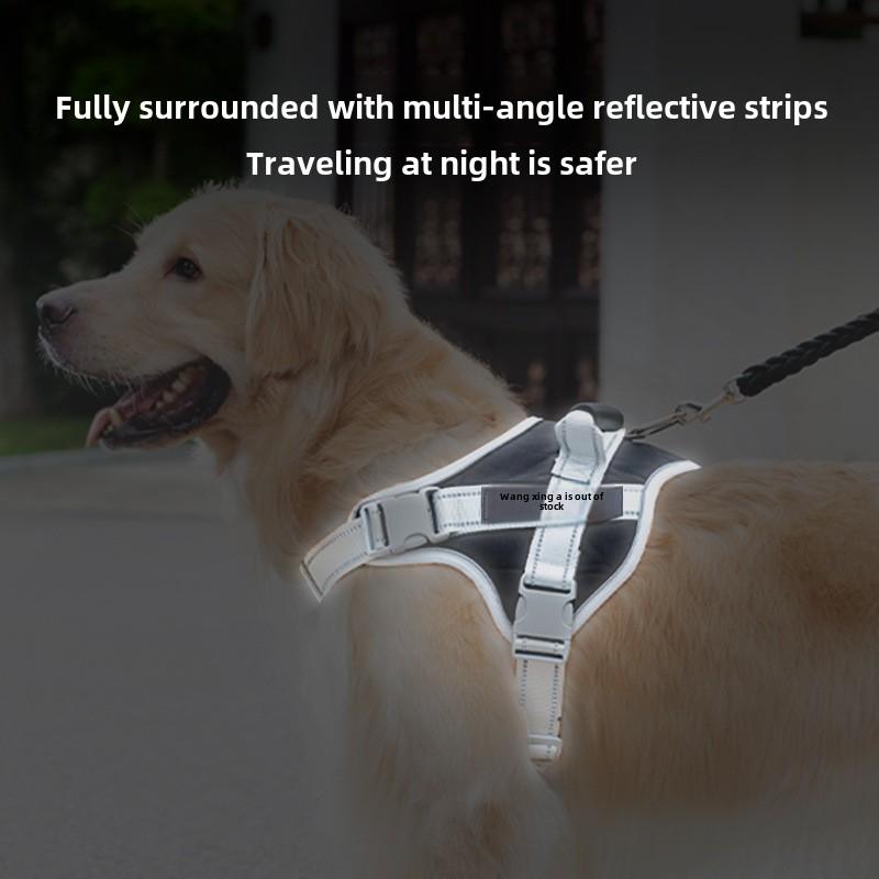 Zwierzęta Psy Średnie i Duże Pasy Piersiowe dla Psa Odporne na Wybuchy Równomierne Velcro Duży Pies Golden Retriever Smycz Wychodzenie na Spacer Lina dla Psa