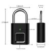 Fingerprint Padlock Biometric Metal Keyless Thumbprint Lock USB Rechargeable For Luggage Bookcase Suitcase Backpack Bike