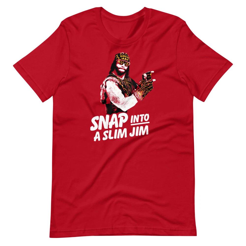 

SNAP INTO A SLIM JIM Vintage 80s Style Graphic Tee Short-Sleeve Unisex T-Shirt 4XL