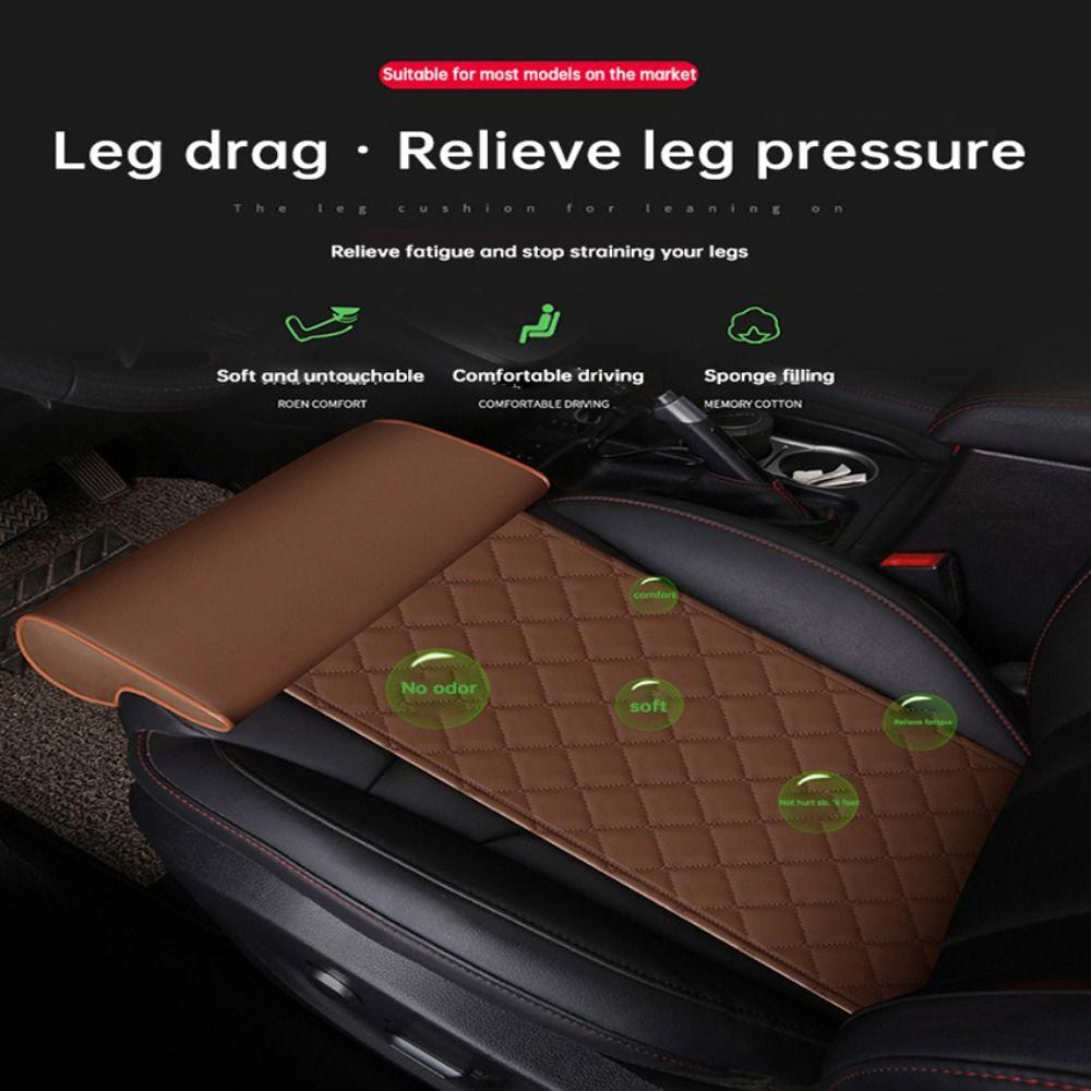 Universal Car Seat Extender Cushion Leather Auto Front Chair Mat Leg Support Pillow  Home/Offices